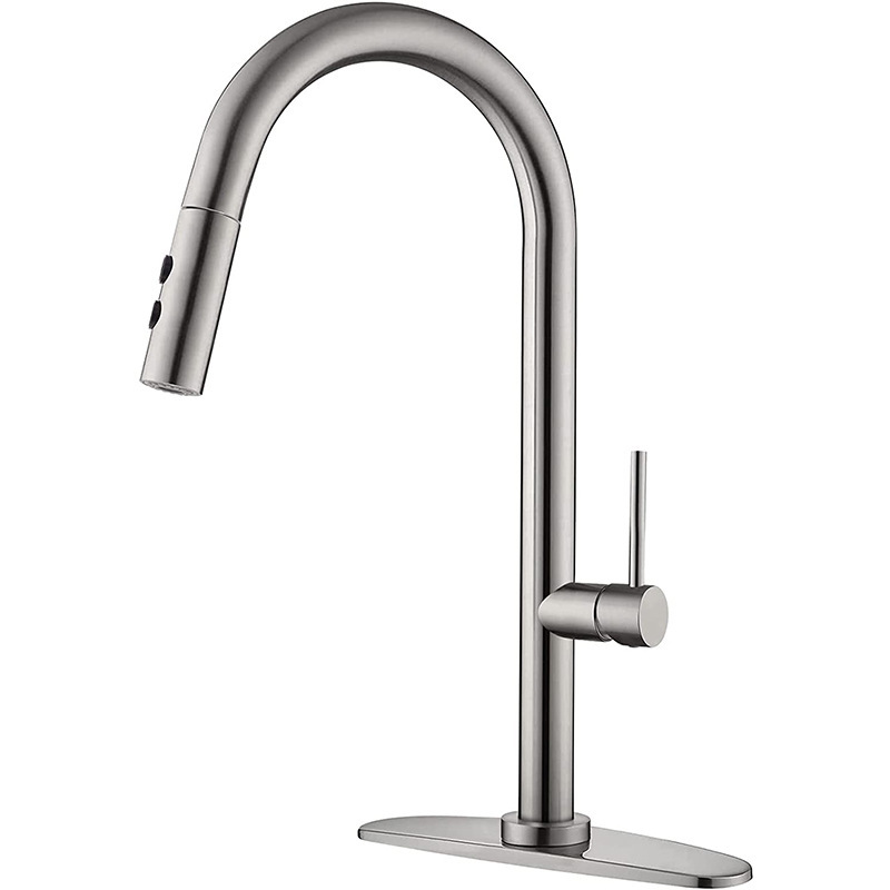 Kaiping 304 stainless steel new drawing faucet hot and cold rotatable drawing retractable faucet