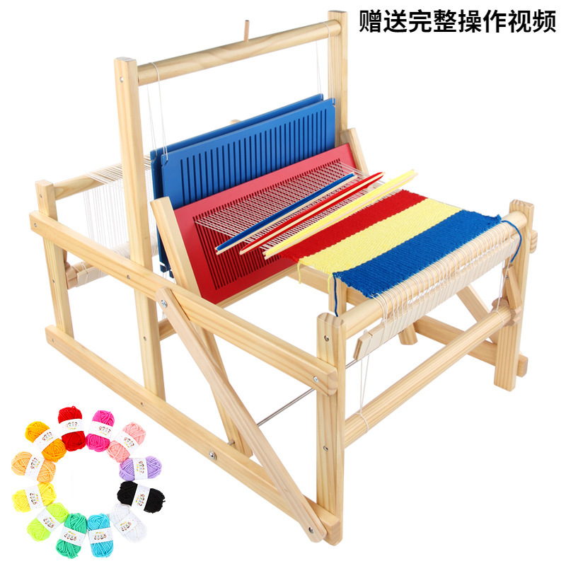 子供立式織機幼稚園早教編み機区角制作女の子材料紡ぎ玩具手作りdiy|undefined