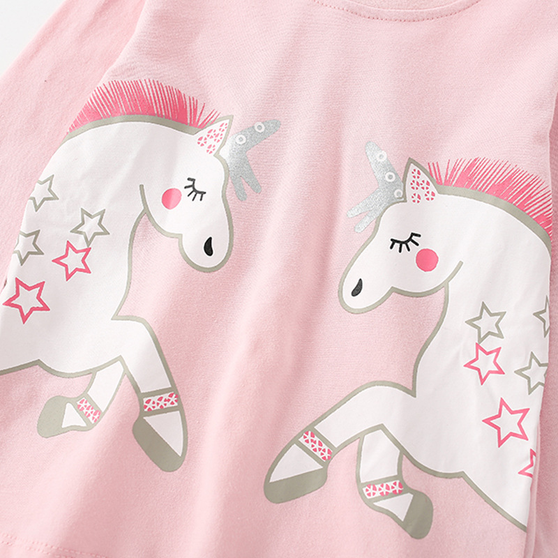 Traje de Niñas Ropa para niños de dos piezas de manga larga Camiseta pantalones Top bebé puro algodón europeo y americano ropa de moda para niños