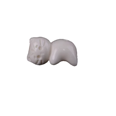carved lying cat spacer: Zərgərlik ara hissələri
