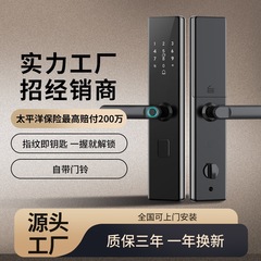 指紋鎖は家庭用スマートロック盗難防止ドアドアドアのスマートドアロック電子暗号鍵アパートの大ドアロックを握る