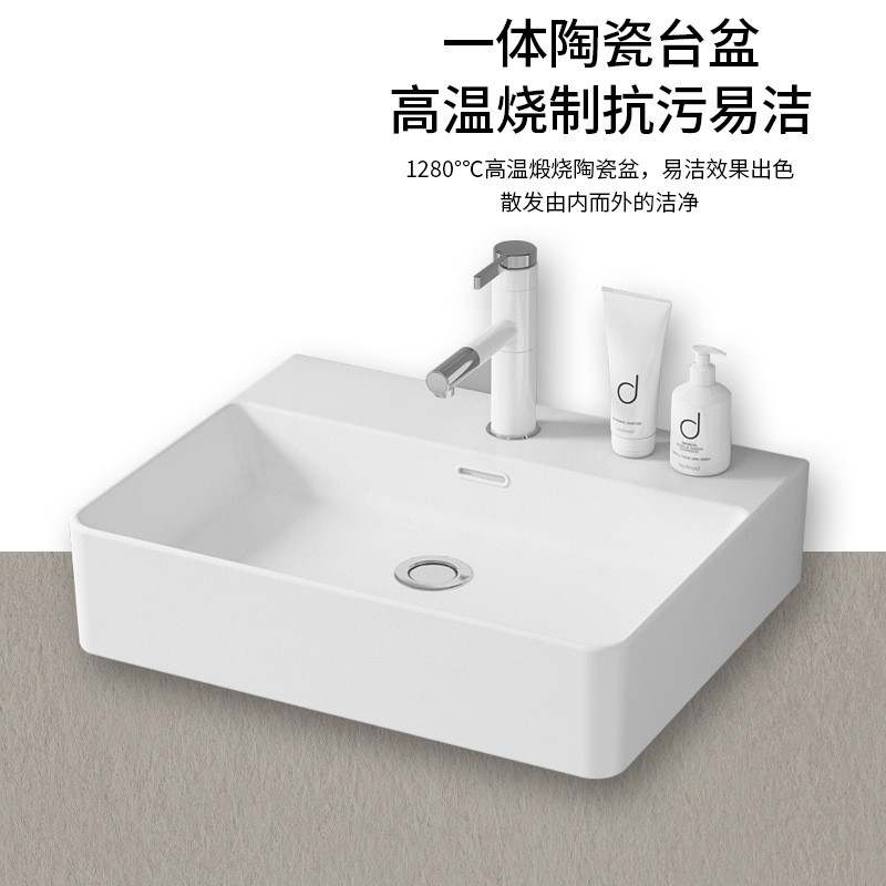 gabinete de baño de acero inoxidable transfronterizo combinación de baños cerámicos de tipo pequeño lavabo