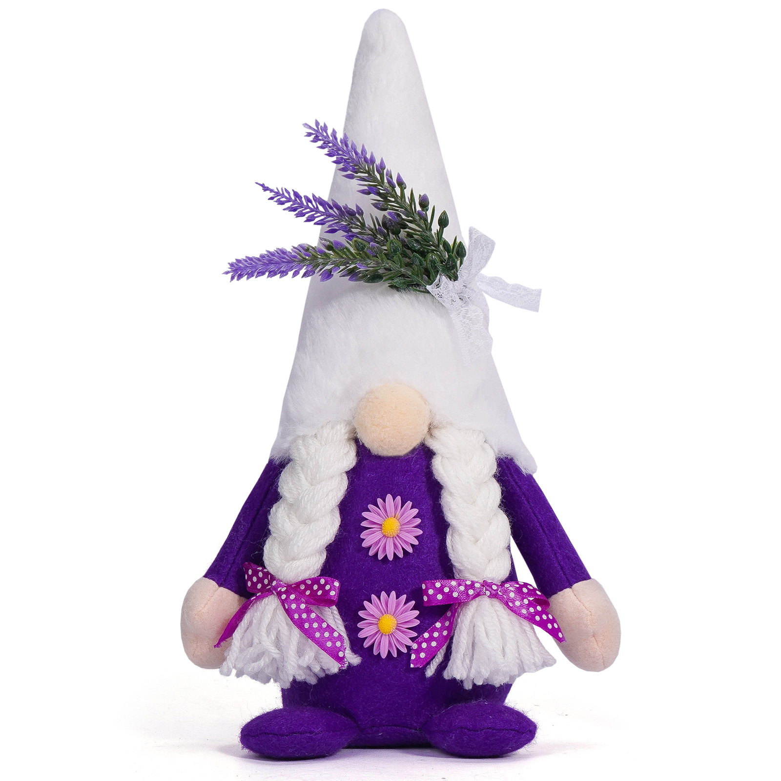 Transfronterizo cuatro estaciones primavera y verano lavanda muñeca sin cara enano púrpura muñeca Rudolph decoraciones