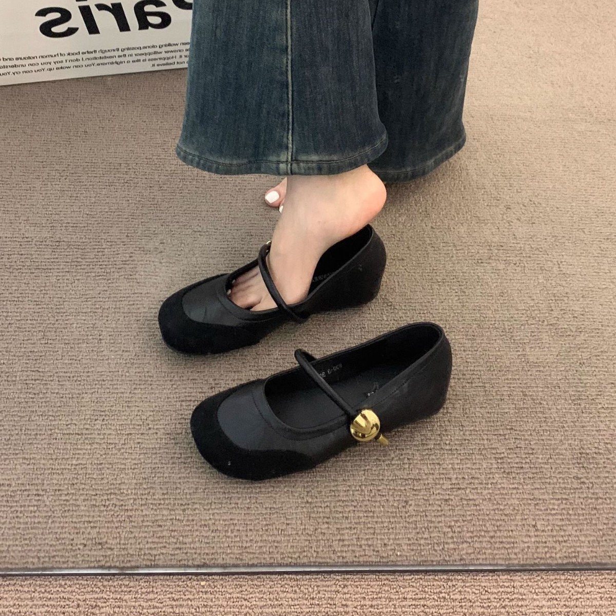 Inner Height Increase French Style Cute Silver Single 2025 Spring Summer Ballet Soft Leather Evening Grandma Mary Jane_vogvips.com