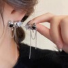 Long retro earrings with tassels, fashionable silver needle from pearl, silver 925 sample, internet celebrity, wholesale