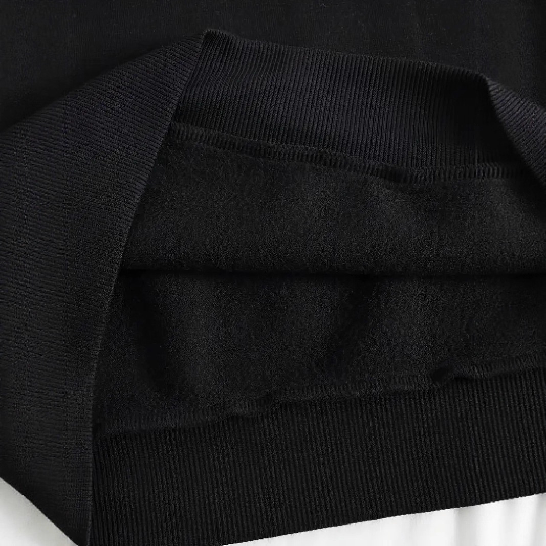 Conjunto de sudadera con capucha y pantalón deportivo de manga larga estampado para mujer – Ropa de estar por casa informal y moderna con estampados florales y de corazones, mezcla de poliéster suave (blanco/negro)_voghion.com