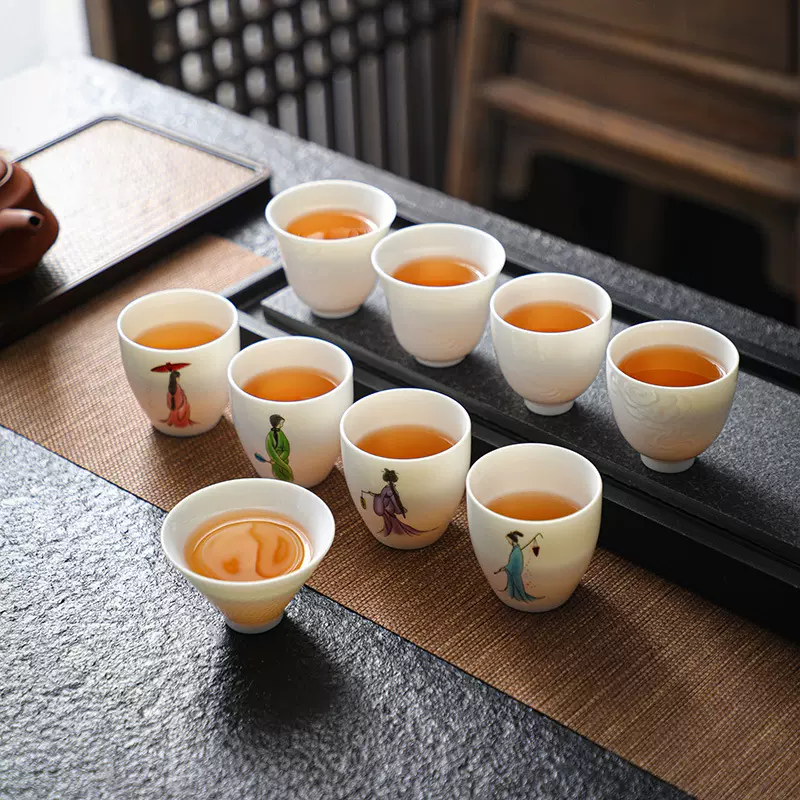 羊脂玉单个主人杯德化白瓷功夫泡茶杯大号品茗杯个性陶瓷酒杯批发