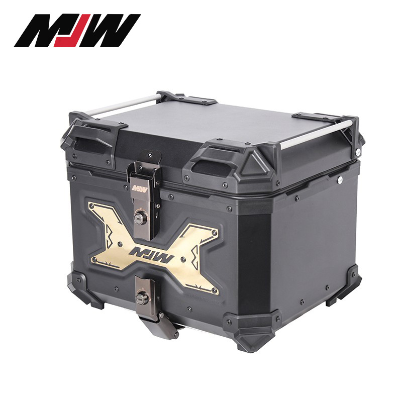 45L oro colgante motocicleta en relieve liberación rápida caja trasera de aleación de aluminio maletero de scooter caja trasera de coche eléctrico