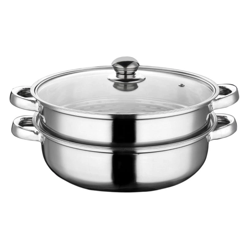 Многофункциональная пароварка из нержавеющей стали, утолщенная, 28 см, двухслойная пароварка для супов, трехслойная пароварка, подарок, для индукционных плит