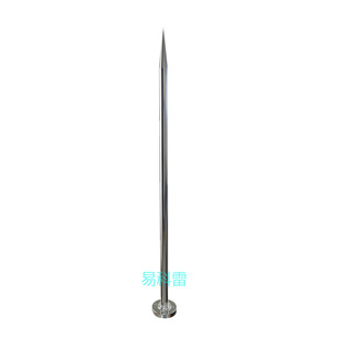 Yikelei 0.5m Lightning Rod Single Needle Solid Stainless Steel Lightning Rod Monitoring Rod Lightning Protection Lightning Arrester