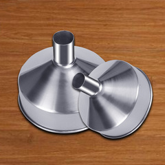 厚さ304ステンレス漏斗フィルタ付き家庭用大口径燃料工業用酒漏れ供給特新製品