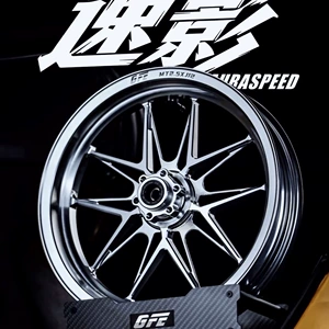 Nine-Speed Shadow Wheel Hub Upgrades to Extreme Core Dual Disc Brake E-Front Bronze Color, Suitable for Modifying Niu GF with Forged Wheel Hubs