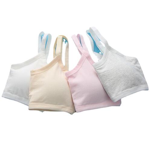 [Fat in seconds] 40-count combed cotton underwear for teenage girls with fixed cups and triangular coasters to wrap breasts in middle and high schools