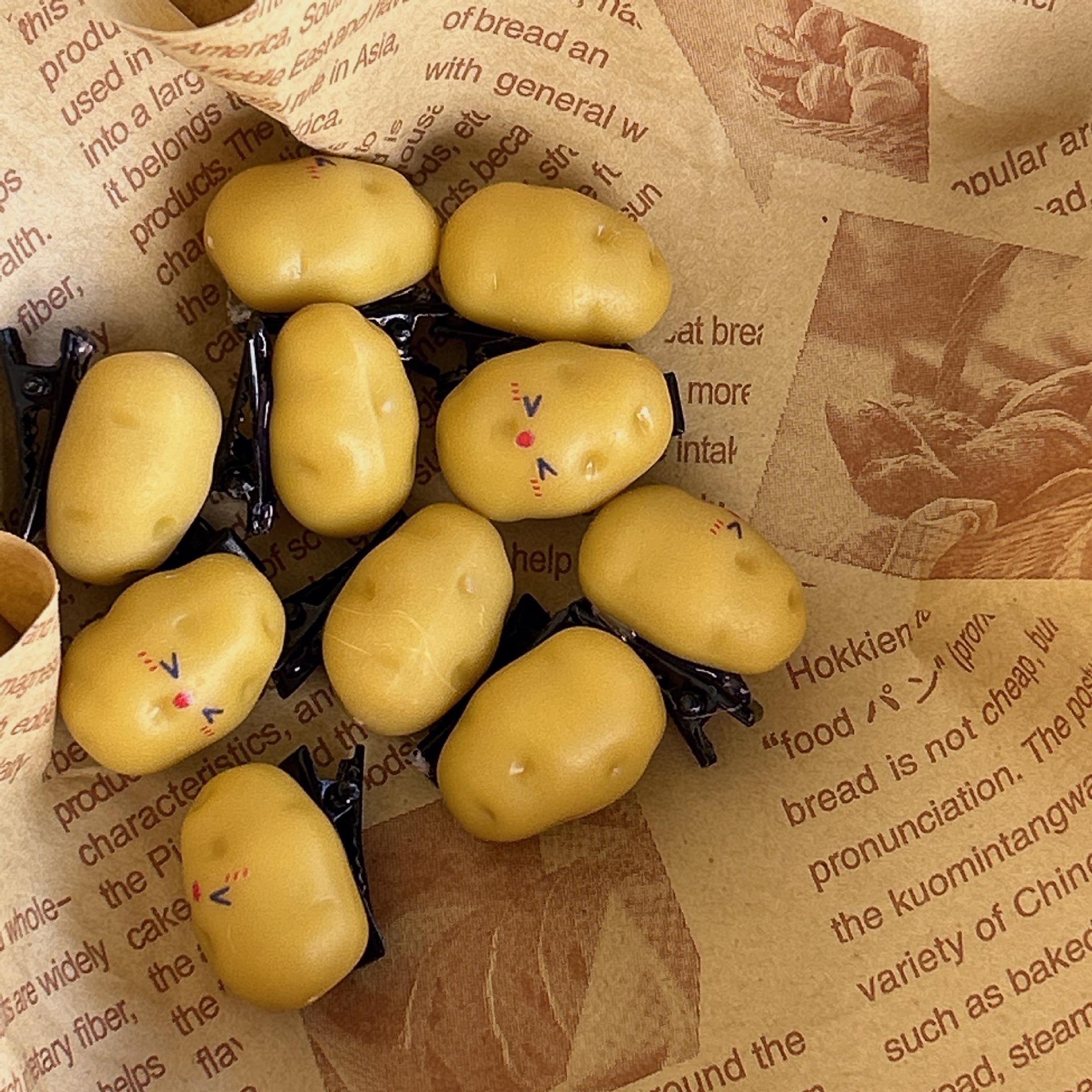 Casual, Daily Occasion Plastic Material Cute Women's Potatoes Plastic Hair Clip