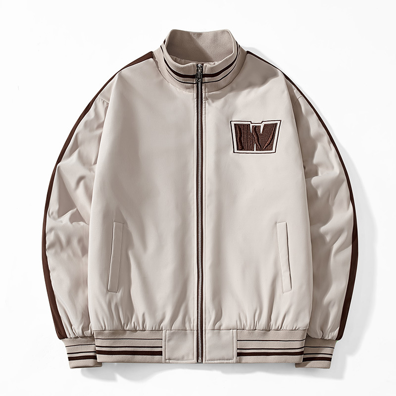 Nuevo invierno hombre chaqueta de béisbol de cuello vertical chaqueta de algodón de moda casual estilo americano guapo chaqueta superior hombre
