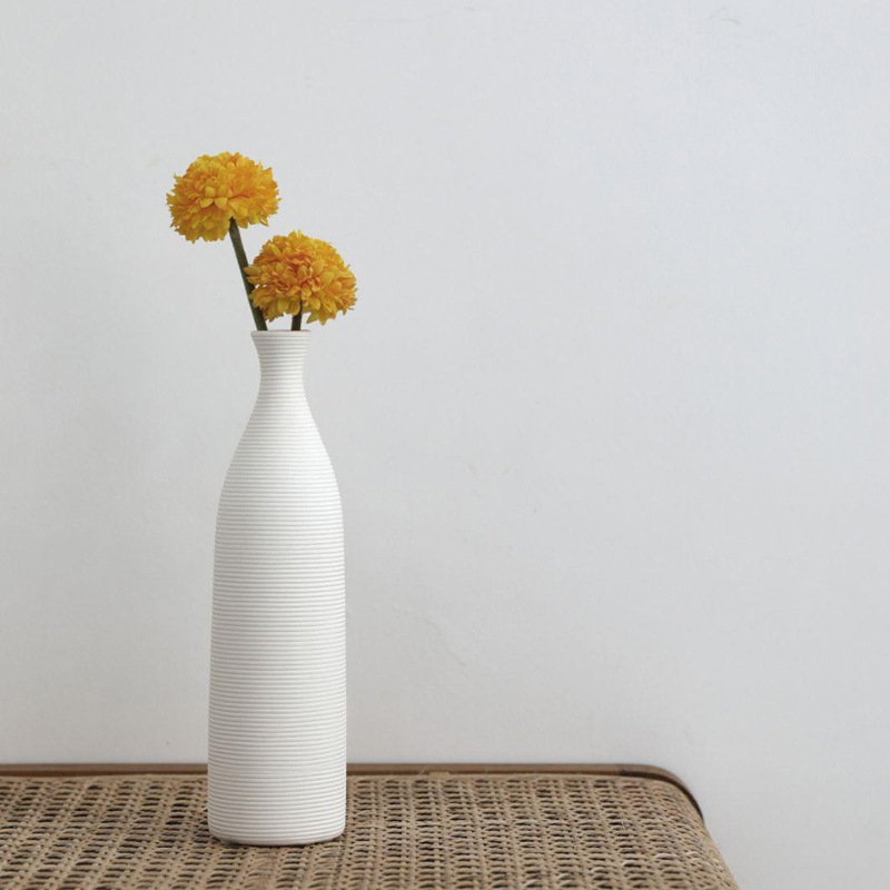 Estilo nórdico ins florero de cerámica flor seca tienda de ropa decoración simple estilo silencioso arte sala de estar decoración suave