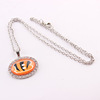 NFL32 team rugby team necklace elliptical drill drill American football team necklace Bardemo crow necklace