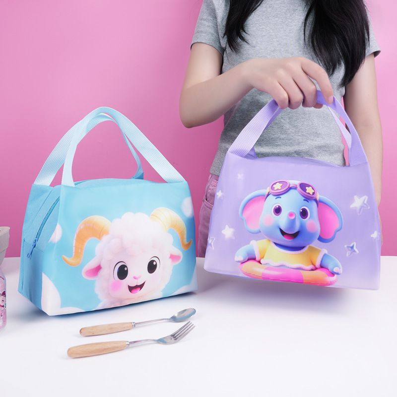 Nuevo juego de moda lindo bolsa de aislamiento térmico bolsa de almuerzo portátil bolsa de almuerzo para niños de la escuela primaria bolsa de almuerzo bolsa de almuerzo caja de almuerzo