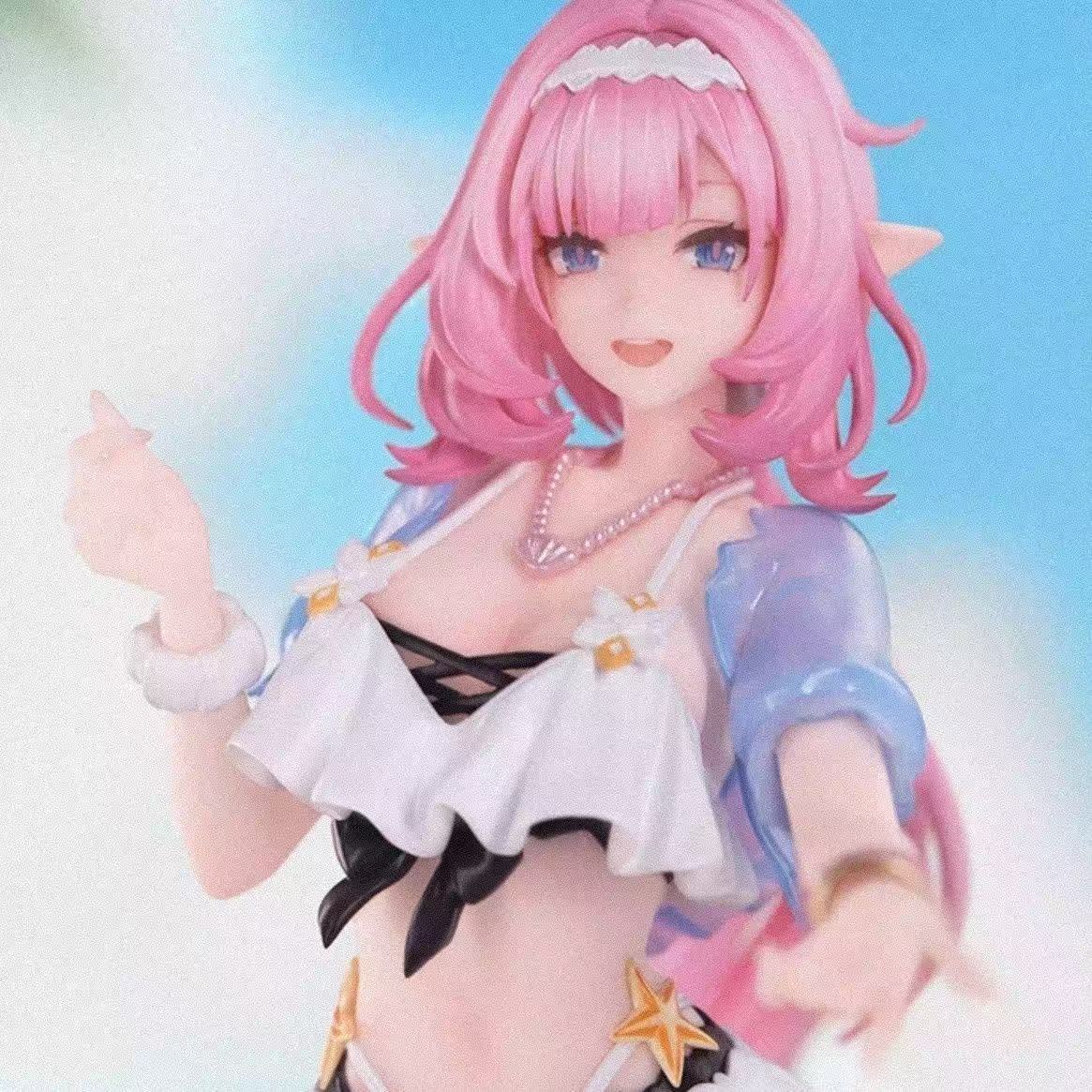 붕괴3 엘리시아 피규어 여름 요정 아가씨 23cm PVC 조립식 캐릭터 장식 모델