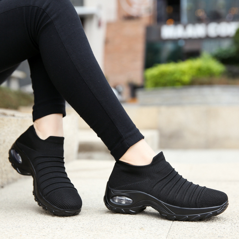 Damen Freizeitschuhe Mit Dicker Sohle Und Luftpolster Sportoptik_voghion.com