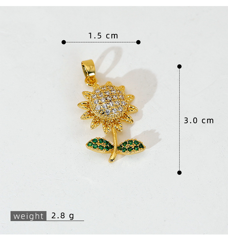 5g Weight Pendant Jewelry Making Type 15 * 29mm Jewelry Making Size DIY Jewelry Accessories Classification 1 Piece Quantity Copper Material Sunflower, Flower Pattern All Seasons Season Polished Finish Plating Design Elegant, Sweet, Classic Style Style 1 Piece 15 * 29mm Copper Sunflower Flower Polished Pendant DIY Jewelry Accessories 11