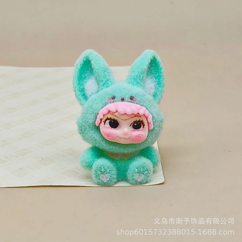 可爱wakuku树脂植绒小狐狸桌面摆件创意礼品小卡通钥匙扣挂件批发|undefined