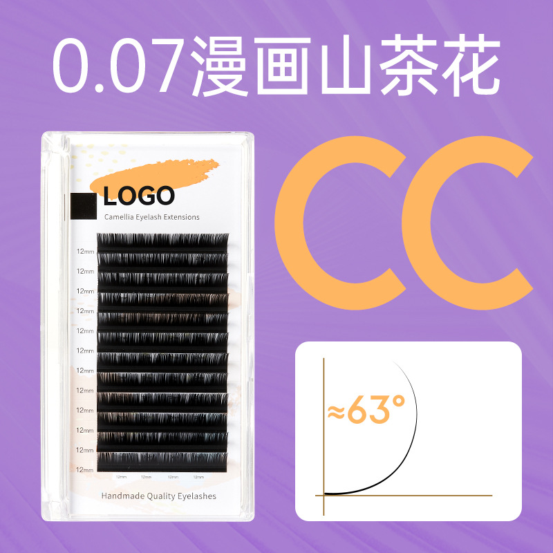 Fabricante de Qingdao personalizado tipo LC Fox injerto de pestañas tienda de belleza de estilo nacional con pegamento cómic camellia pestañas falsas no dispersas raíces