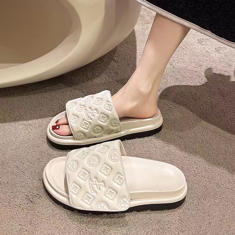 Women's Platform Sandals With Printed Velcro Summer Design_voghion.com