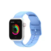 Применимый силиконовый ремешок Apple однотонный с вышивкой дышащий спортивный браслет для запястья мужчин и женщин iwatch1234567se