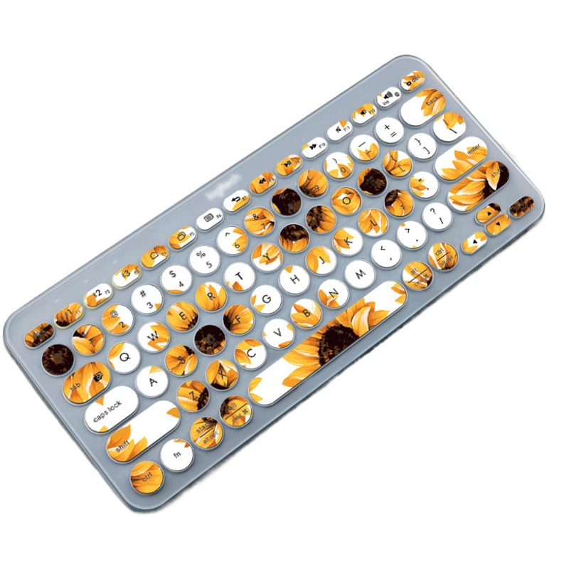 Aplicable a Logitech K380 Bluetooth pintado color teclado película protectora de silicona a prueba de polvo teclado película protectora al por mayor