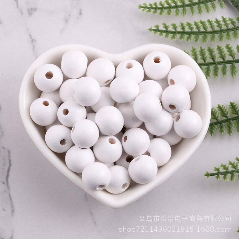 DIY accesorios de la joyería 12-16mm protección del medio ambiente pintura de agua color loto cuentas redondas color caramelo cuentas redondas cuentas de madera cuentas sueltas