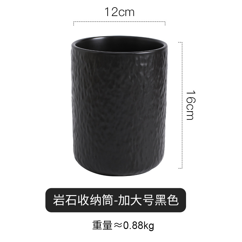 barril de almacenamiento de roca de cerámica para utensilios de cocina domésticos barril de almacenamiento de utensilios de cocina barril de almacenamiento de palillos barril de cocina barril de almacenamiento de palillos barril de cocina