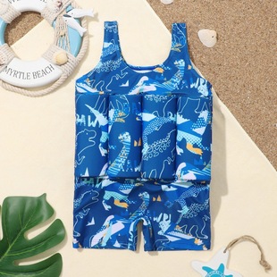 Boys' Cartoon Swimwear Children's Buoyancy Swimwear Girls' one-piece Baby Baby Cute Baby Life-saving Swimwear