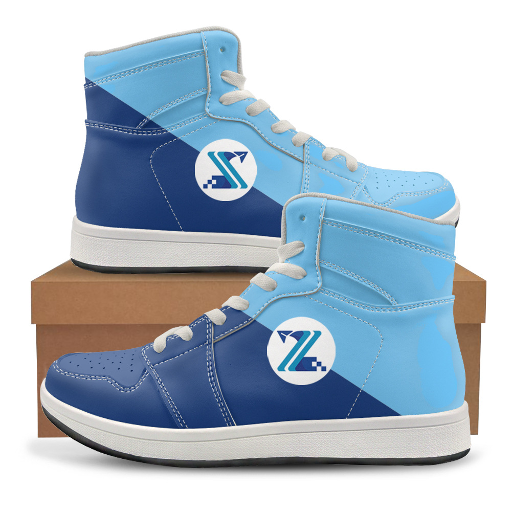 To map out the Japanese cartoon pattern printing digital printing cross-border Europe and the United States best selling men's high-top PU board shoes