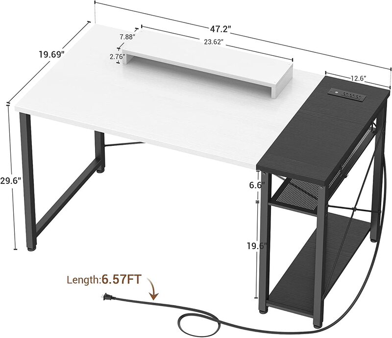 47 "game table with power socket and USB student writing desk business desk iron wood combination customizable