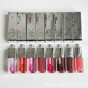 Foreign trade makeup wholesale glaze lip gloss 6ML color change lip oil light and durable rich shiny color lip gloss 001