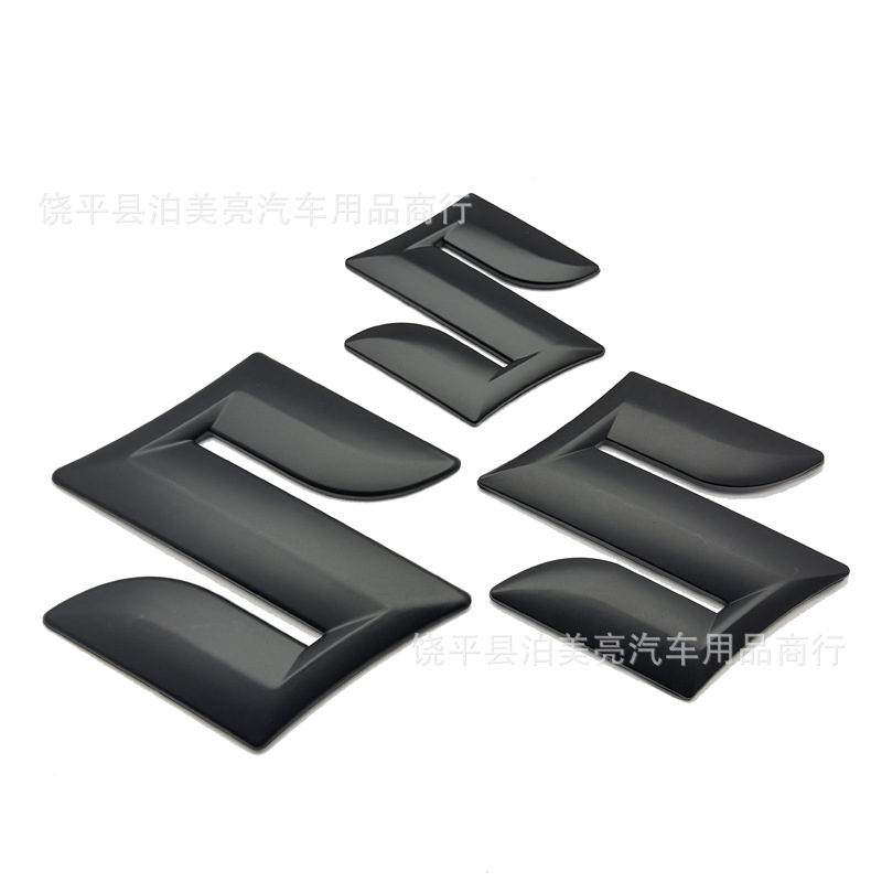 Suitable for Suzuki Modified Matte Black Sx4 S-Cross Alto Kizashi Swift Swift New Antelope Front and Rear Car Logo Replacement Suitable for Suzuki Modified Matte Black Sx4 S-Cross Alto Kizashi Swift Swift New Antelope Front and Rear Car Logo Replacement