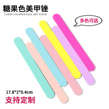 美甲工具 EAV指甲锉 单色砂条糖果色直形双面打磨条 美甲锉厂家