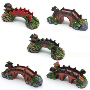 Aquarium Supplies Manufacturer Wholesale 761S/5 Fish Tank Decorative Ornaments Pet Reptile Decorative Bridge