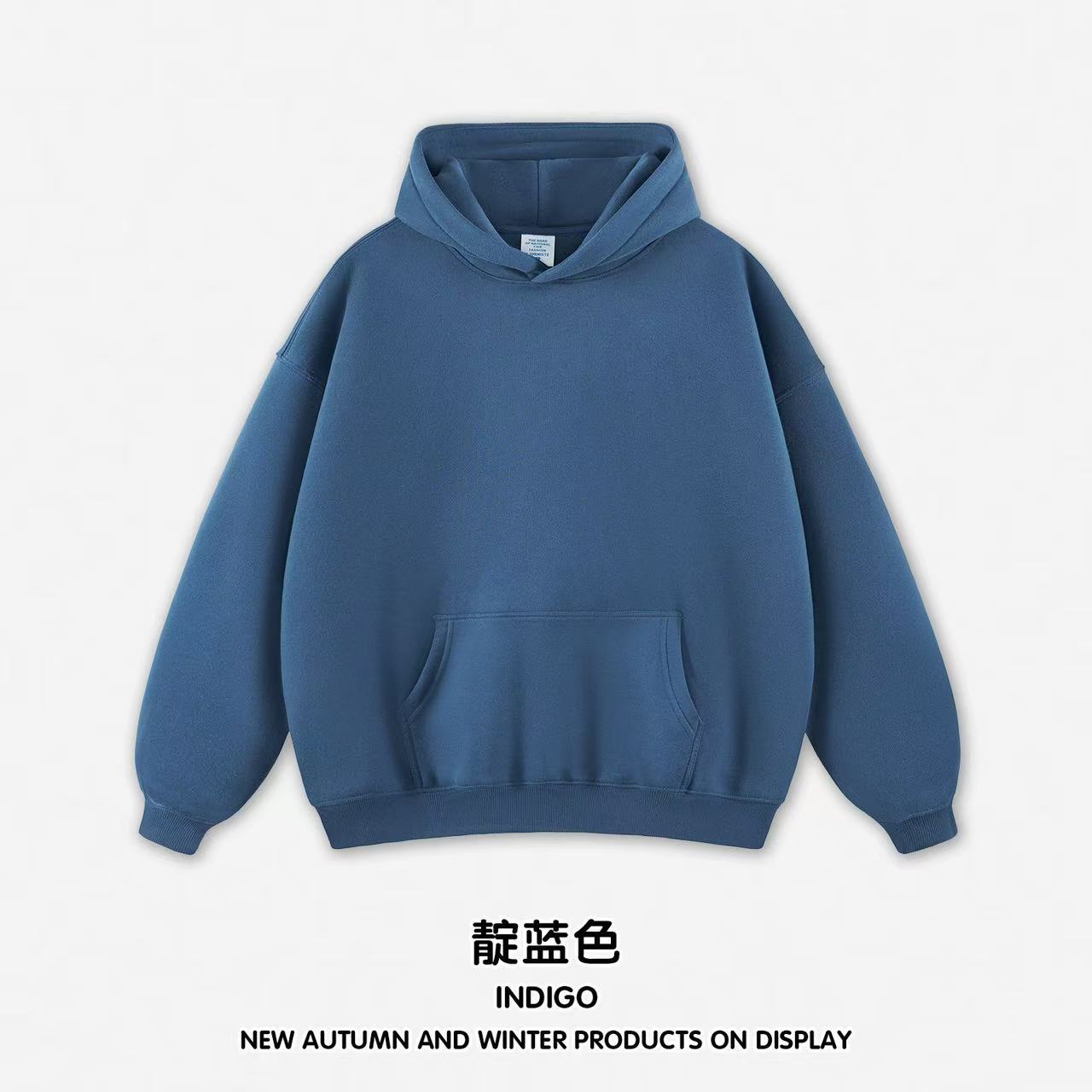 Amazon Cross-Border Tide 350G Scamper Hooded Sweater Set Oversize American Hoodless Hombre y Hombre