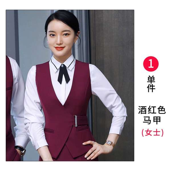 Women's burgundy vest LLY-A18