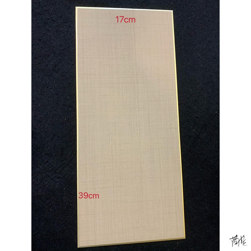 绢面卡纸熟绢画室水彩画水墨画硬卡细致金包边花鸟山水没骨