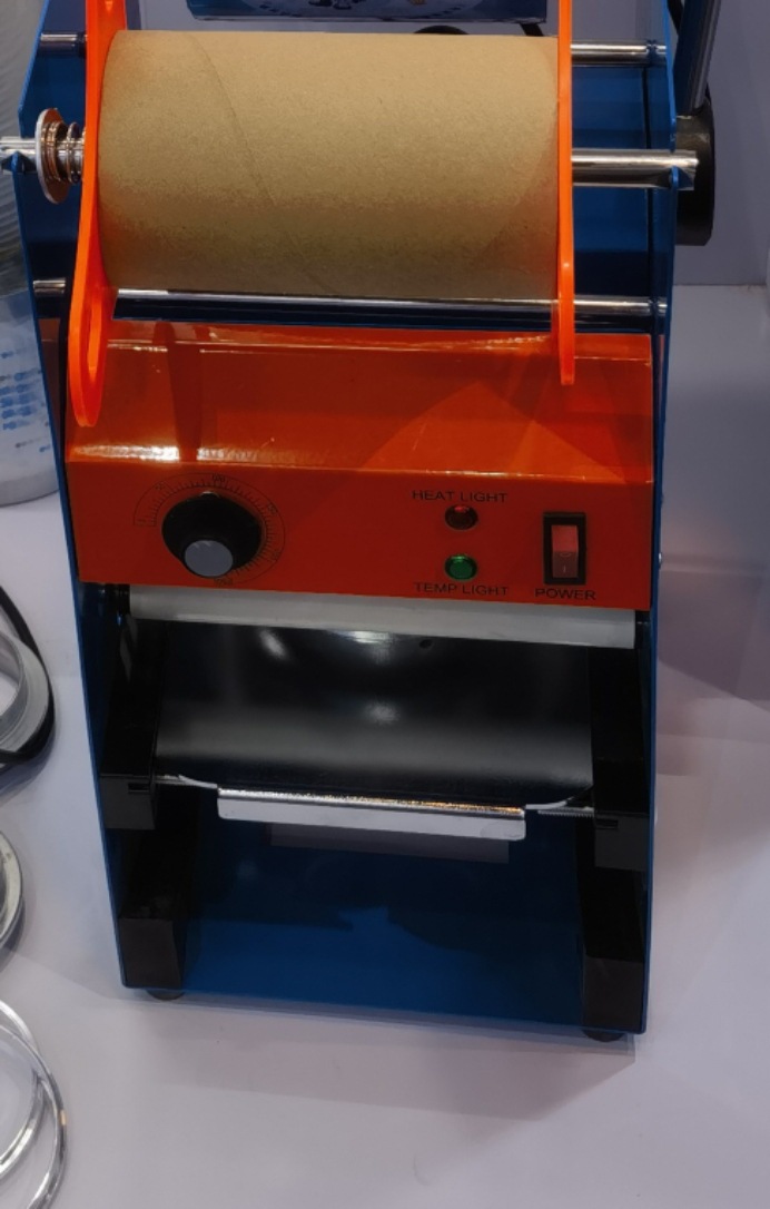 Máquina selladora 802D para té con leche y leche de soja, máquina selladora manual para vasos altos, equipo específico para tiendas comerciales, máquina de envasado, Meicheng.