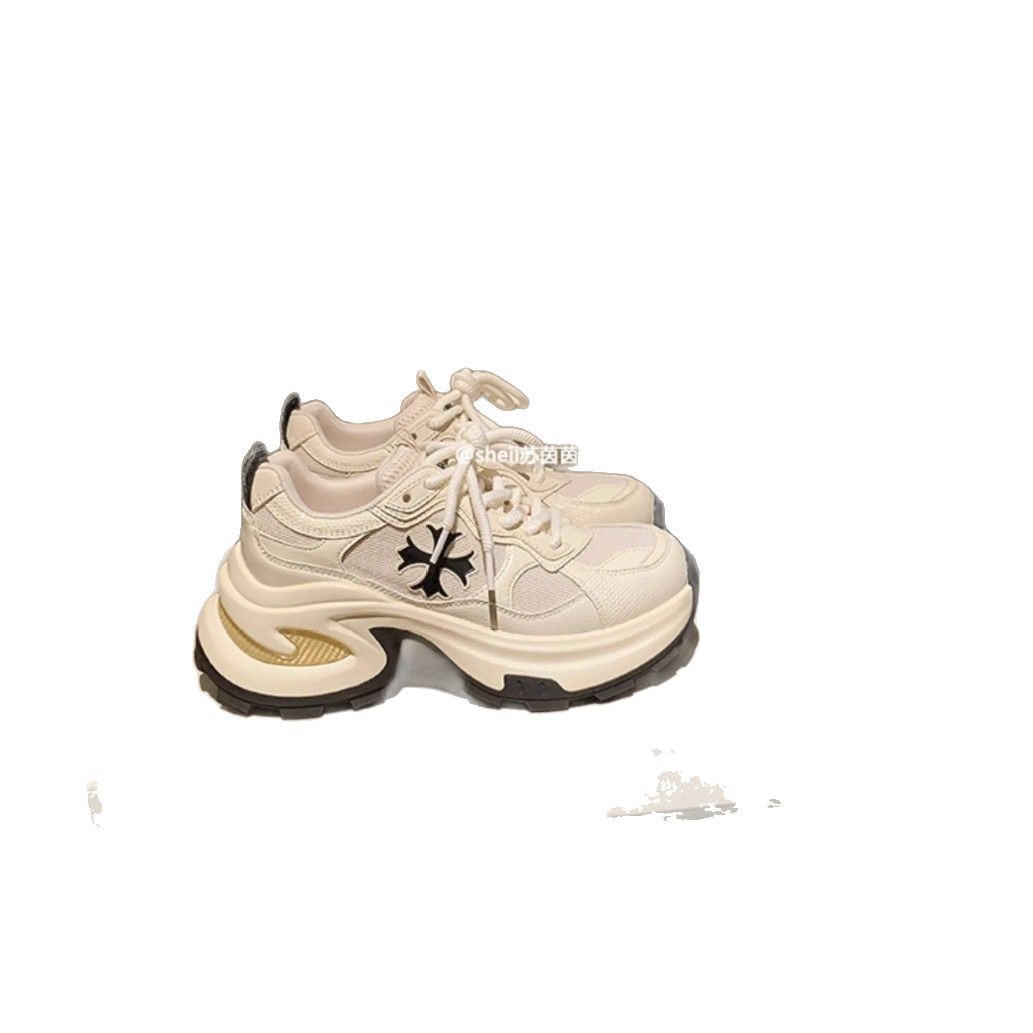[sheii Su] aumento de altura de 7,5 cm ~ cruz de zapatos deportivos casuales de suela gruesa zapatos de running para mujeres
