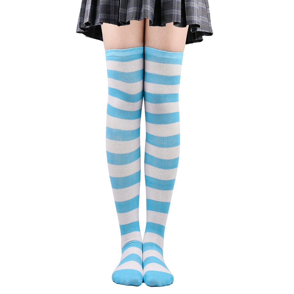 Knee-high Socks Japanese Style, Striped Cosplay & Halloween, Tube 50 cm, Polyester
