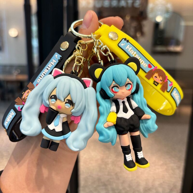 New Hatsune Miku Keychain Cute Hatsune Girl Keychain Car Backpack Pendant Cross-Border Small Gift Wholesale