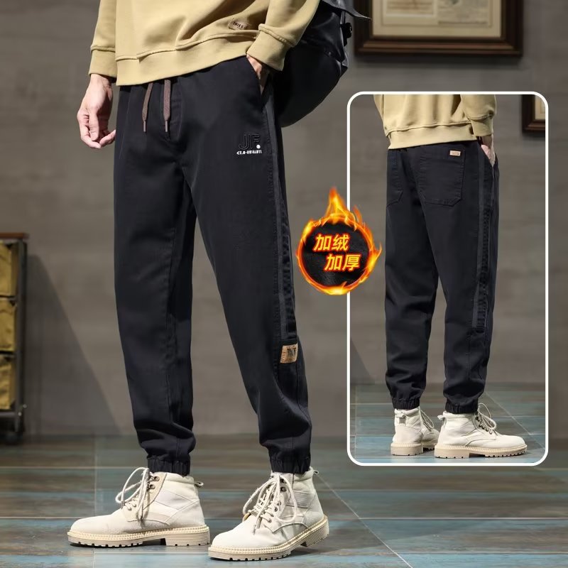 Jeans Primavera y otoño American Retro High Street Trendy Brand Lavado Moda Vaqueros de todo fósforo Hombres Delgado y recto