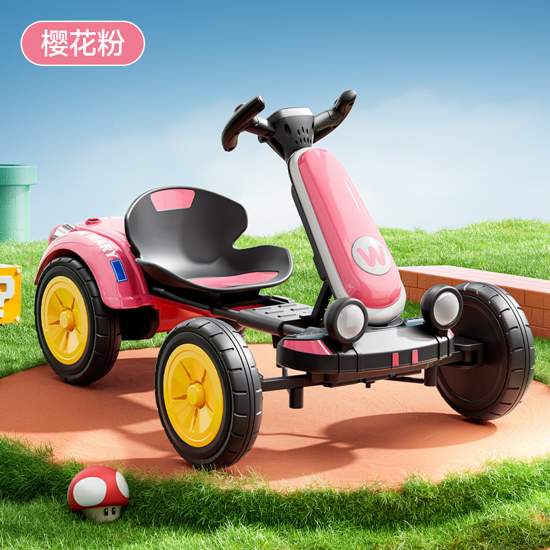 Juguetes de cuatro ruedas de kart eléctrico para niños se pueden sentar en niñas y se pueden plegar sin instalar nuevos vehículos eléctricos