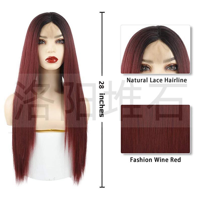 Fashion Women's Wigs Lace Medium And Long Straight Hair Wholesale display picture 3