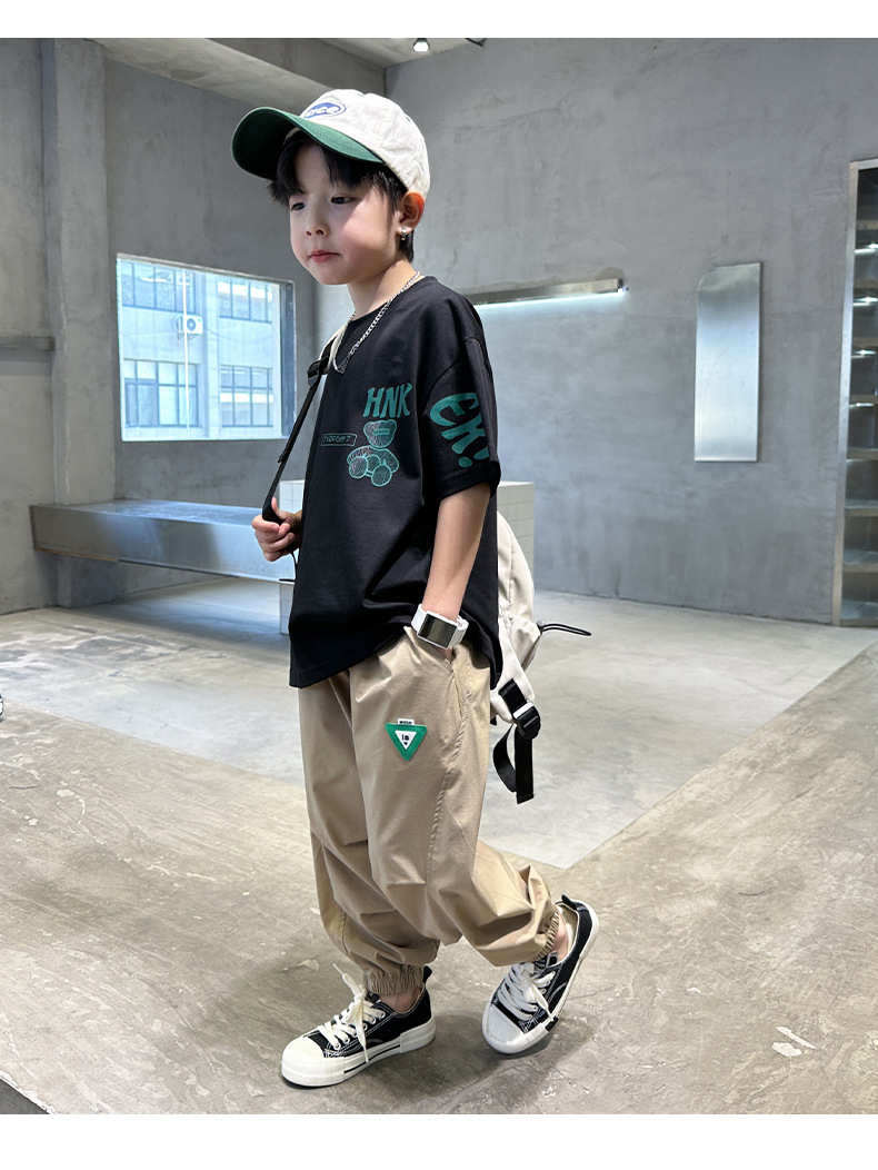 Conjunto ropa niño verano moda estilo mangas cortas verano_voghion.com